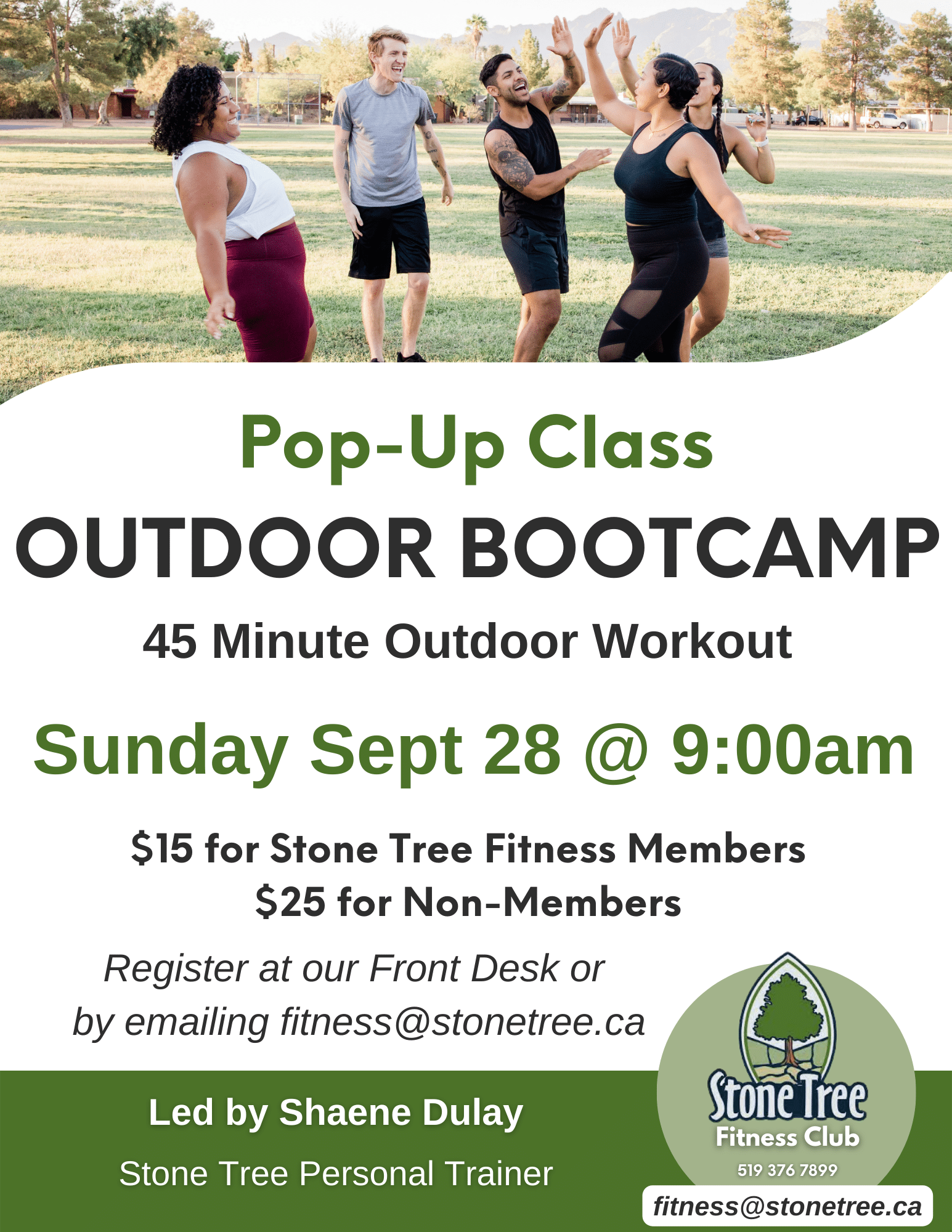Pop-Up Class: Outdoor Bootcamp - Stone Tree Golf and Fitness